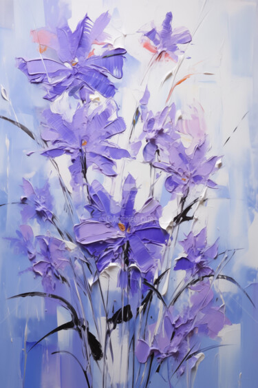 Digital Arts titled "Flowers70" by P. Lee, Original Artwork, Digital Painting