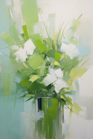Digitale Kunst mit dem Titel "Flowers81" von P. Lee, Original-Kunstwerk, Digitale Malerei