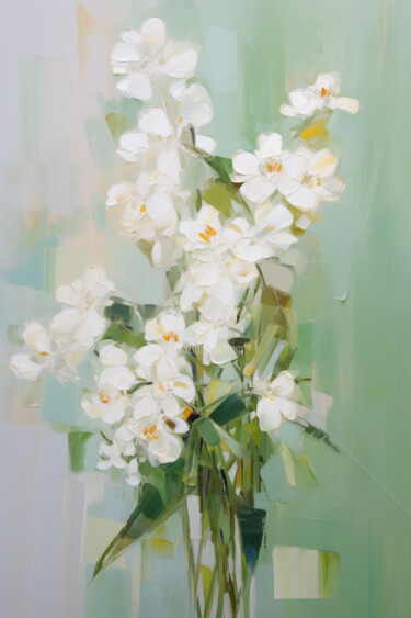Digitale Kunst mit dem Titel "Flowers82" von P. Lee, Original-Kunstwerk, Digitale Malerei