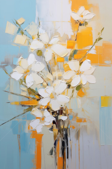 Digitale Kunst mit dem Titel "Flowers86" von P. Lee, Original-Kunstwerk, Digitale Malerei