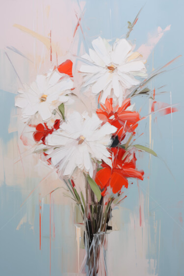 Digitale Kunst mit dem Titel "Flowers89" von P. Lee, Original-Kunstwerk, Digitale Malerei