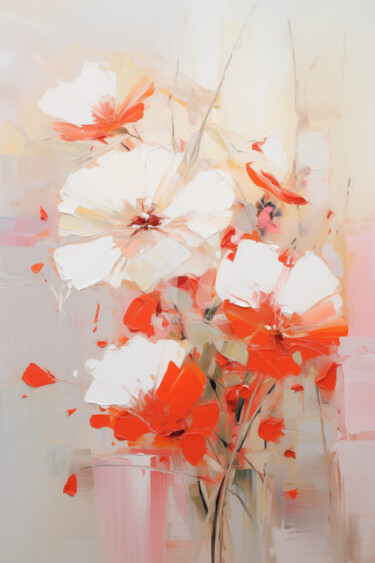 Digitale Kunst mit dem Titel "Flowers91" von P. Lee, Original-Kunstwerk, Digitale Malerei