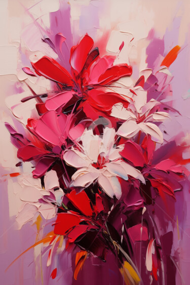 Digitale Kunst mit dem Titel "Flowers96" von P. Lee, Original-Kunstwerk, Digitale Malerei