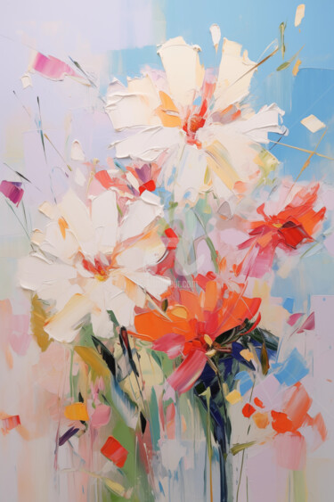 Digitale Kunst mit dem Titel "Flowers98" von P. Lee, Original-Kunstwerk, Digitale Malerei