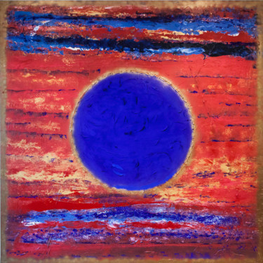 Malerei mit dem Titel "AMAZING BLUE PLANET" von Patrick Moles, Original-Kunstwerk, Acryl