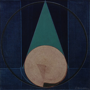 Painting titled "Circle And Triangle" by P.Srinivasan, Original Artwork