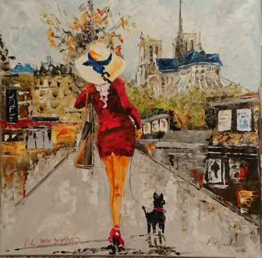 Peinture intitulée "Paris notre dame" par Pierre Tremauville, Œuvre d'art originale, Huile