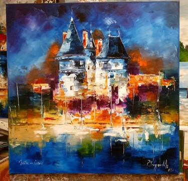 Painting titled "Port de pornic" by Pierre Tremauville, Original Artwork, Oil