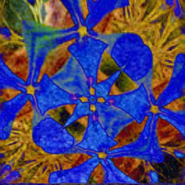 Artes digitais intitulada "blue field" por P W Van Dijck, Obras de arte originais, Trabalho Digital 2D