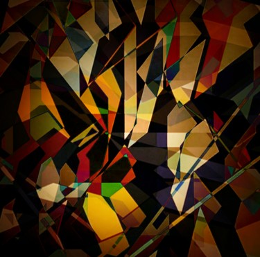 Artes digitais intitulada "mosaik clair obscur" por P W Van Dijck, Obras de arte originais, Trabalho Digital 2D