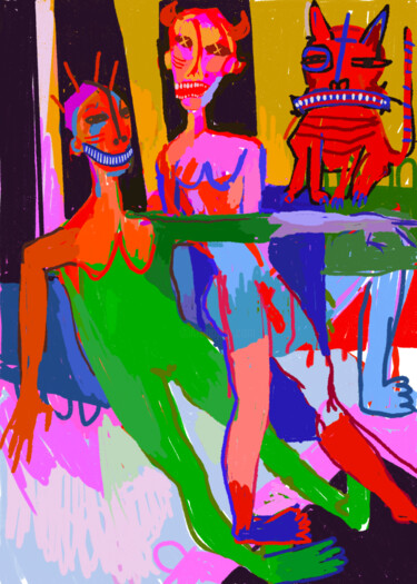 Digital Arts titled "Freundschaft" by Paata Kokaia, Original Artwork, Digital Painting