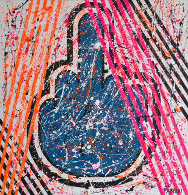 Картина под названием "F*ck" - Pabbou, Подлинное произведение искусства, Акрил Установлен на Деревянная рама для носилок
