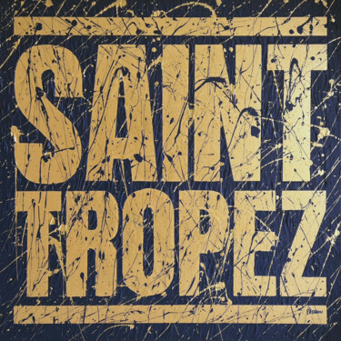 Картина под названием "Saint Tropez" - Pabbou, Подлинное произведение искусства, Акрил Установлен на Деревянная рама для нос…