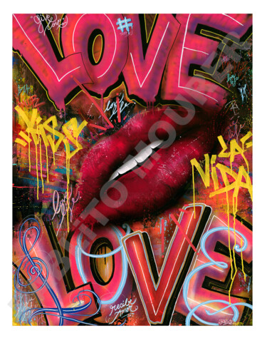 Incisioni, stampe intitolato "Puro Amor fina art" da Pablito Mourer, Opera d'arte originale, Stampa digitale