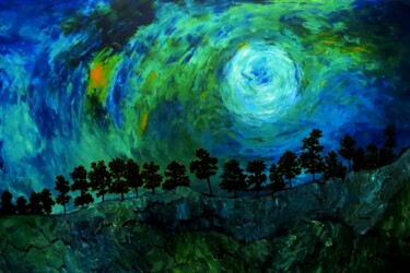 Peinture intitulée "Nuit à winterfell (…" par Pablo Guillamon, Œuvre d'art originale, Acrylique