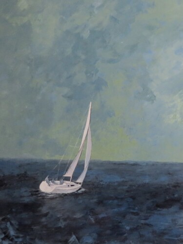 Painting titled "Voilier (Velero)" by Pablo Guillamon, Original Artwork, Acrylic