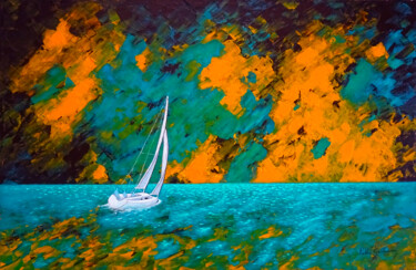 Pintura titulada "Nuit de voile. Sail…" por Pablo Guillamon, Obra de arte original, Acrílico