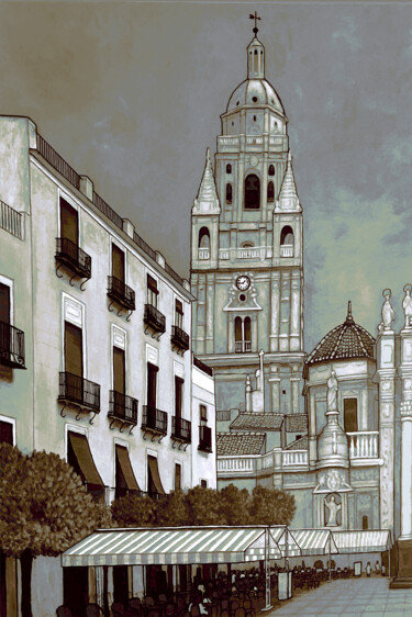 Fotografía titulada "Torre Catedral Murc…" por Pablo Guillamon, Obra de arte original, Fotografía digital