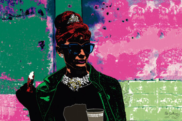 Arte digital titulada "Audrey Hepburn-Brea…" por Pablo Guillamon, Obra de arte original, Pintura Digital