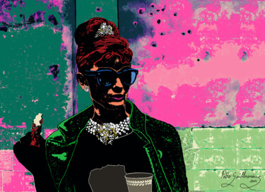 Arts numériques intitulée "Audrey Hepburn-Brea…" par Pablo Guillamon, Œuvre d'art originale, Peinture numérique