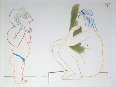 印花与版画 标题为“La Comedie Humaine” 由Pablo Picasso, 原创艺术品
