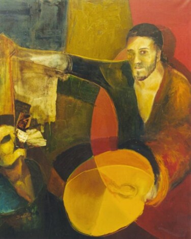 Pintura titulada "Pintando al abuelo" por Pablo Scioti, Obra de arte original
