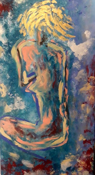 Painting titled "Nude blondie" by Pablo T, Original Artwork, Acrylic
