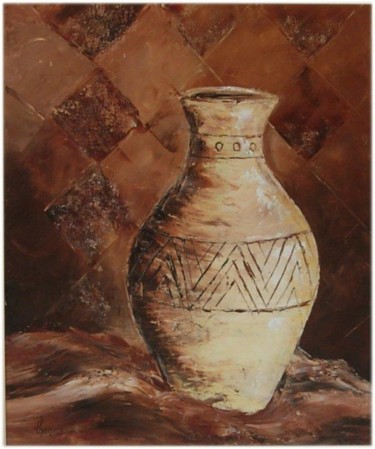 Peinture intitulée "vase" par Alain Thomas, Œuvre d'art originale