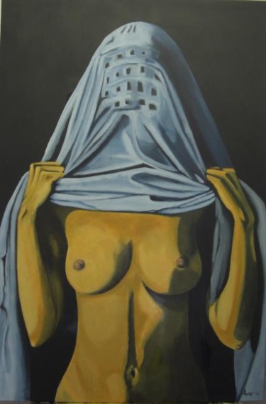 Peinture intitulée "FEMME 2" par Alain Thomas, Œuvre d'art originale