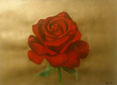 Peinture intitulée "Rose" par Pablo Ruiz, Œuvre d'art originale, Huile