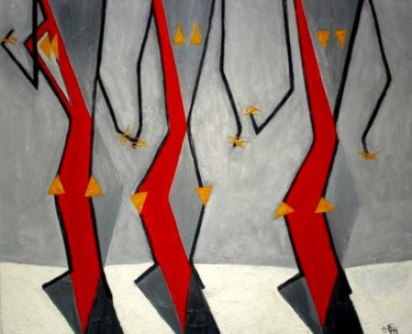 Pintura titulada "Trio Bailando" por Pablo Setti-Oleos, Obra de arte original