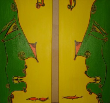 Painting titled "Caras (dos oleos de…" by Pablo Setti-Oleos, Original Artwork