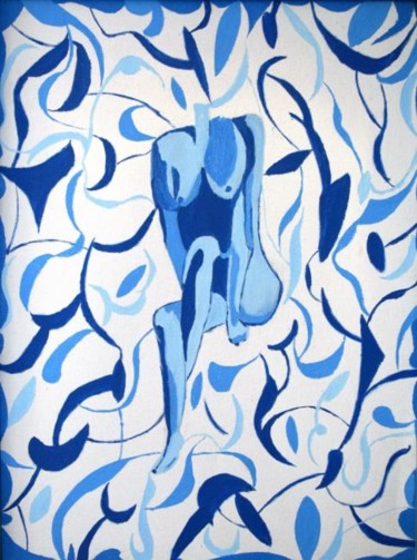 Pintura titulada "Azules" por Pablo Setti-Oleos, Obra de arte original