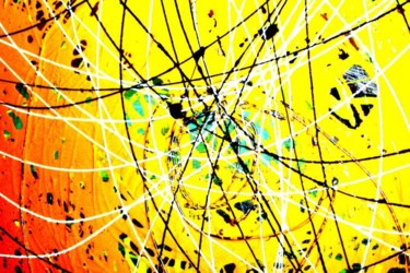 Peinture intitulée "Amarillo (Yellow)" par Pachón, Œuvre d'art originale
