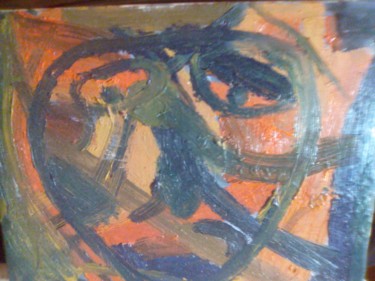 Painting titled "Homo rupestre." by Paco Alcala, Original Artwork, Oil