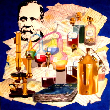 Peinture intitulée "Louis Pasteur" par Christian Pacaud, Œuvre d'art originale, Huile