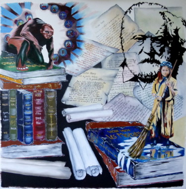 Картина под названием "Victor Hugo" - Christian Pacaud, Подлинное произведение искусства, Масло