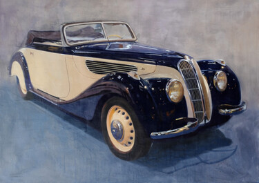 "BMW" II 127 - 1938 Peinture intitulée ""BMW" II 127 - 1938" par Paco Ferrando, Œuvre d'art originale, Acrylique