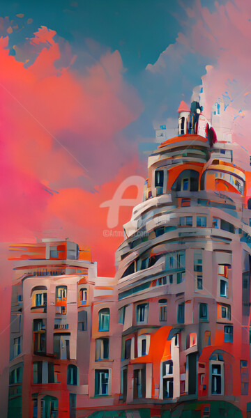 数字艺术 标题为“Edificio Carrión” 由Paco Fuente, 原创艺术品, 数字油画