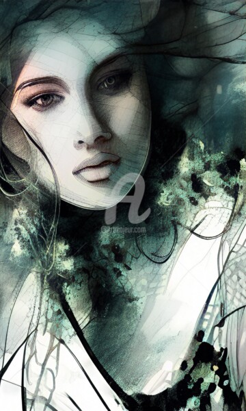 Digital Arts titled "Mujer I" by Paco Fuente, Original Artwork, Photo Montage