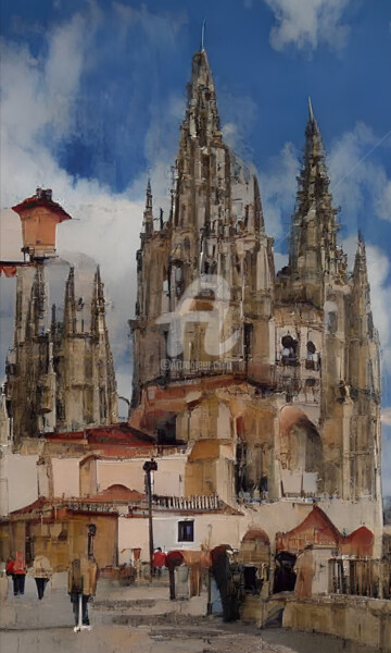Arts numériques intitulée "Catedral de Burgos" par Paco Fuente, Œuvre d'art originale, Photo montage