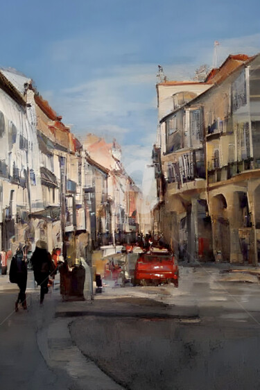 Digitale Kunst mit dem Titel "Burgos - Calle Sant…" von Paco Fuente, Original-Kunstwerk, Fotomontage