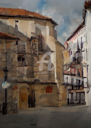 Arte digitale intitolato "Burgos - C. San Ign…" da Paco Fuente, Opera d'arte originale, Fotomontaggio