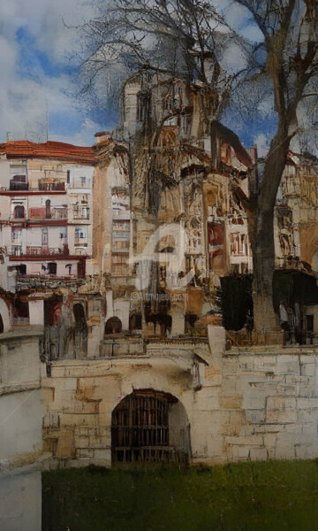 Arts numériques intitulée "Burgos - El Espolón…" par Paco Fuente, Œuvre d'art originale, Photo montage