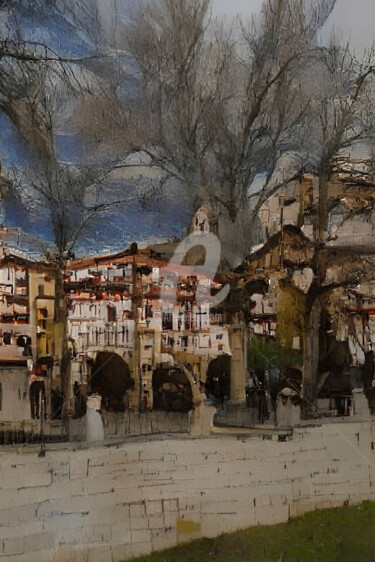 Arte digital titulada "Burgos - El Espolón…" por Paco Fuente, Obra de arte original, Foto-montaje