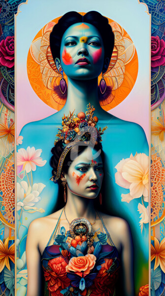 Цифровое искусство под названием "Mujer XII" - Paco Fuente, Подлинное произведение искусства, Фотомонтаж