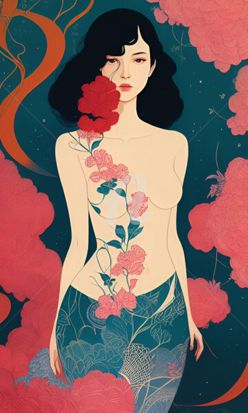 Digitale Kunst getiteld "Mujer #110" door Paco Fuente, Origineel Kunstwerk, Foto Montage