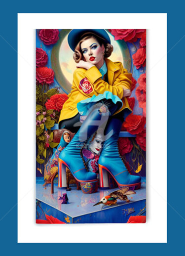 Цифровое искусство под названием "Mujer 29" - Paco Fuente, Подлинное произведение искусства, Фотомонтаж