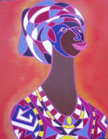 Peinture intitulée "Bamako" par Paco Sagasta, Œuvre d'art originale
