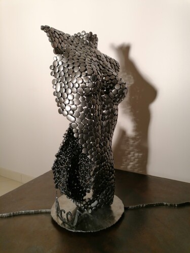 Sculpture titled "Elle" by Pacom, Original Artwork, Metals